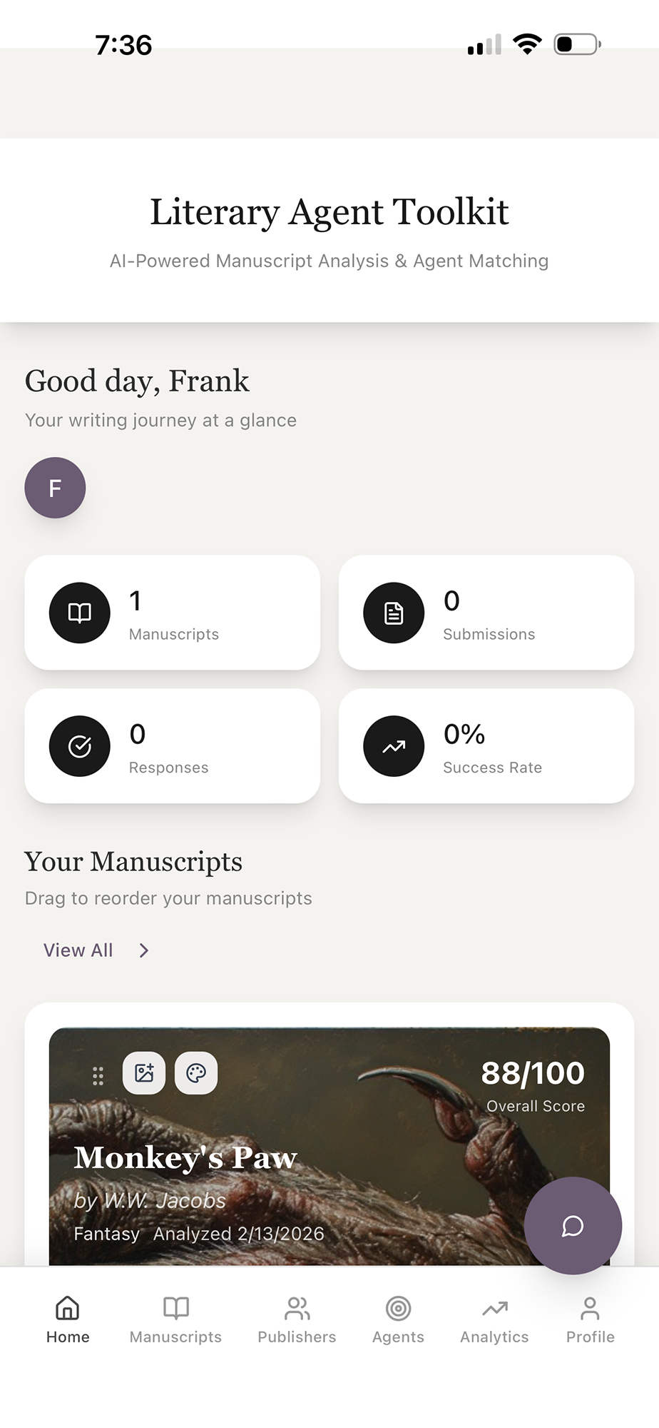 Literary Agent Toolkit App